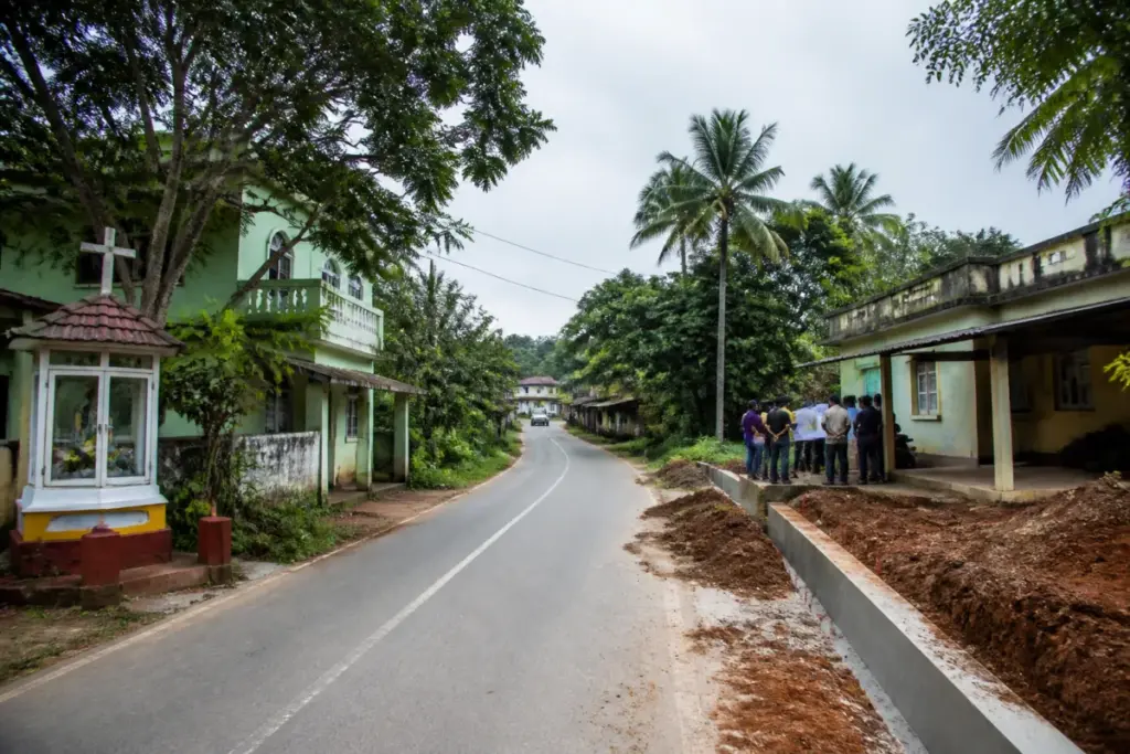 Bhoma land conversion protest concerns beside a highway in Goa