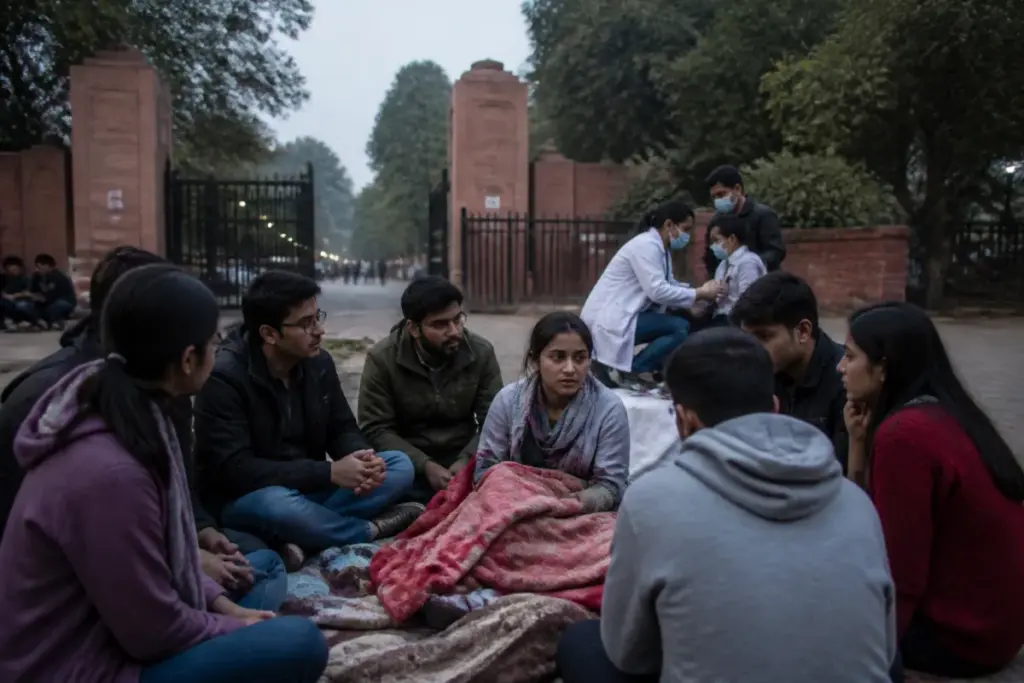Jamia hunger strike protest at Jamia Millia Islamia campus in New Delhi