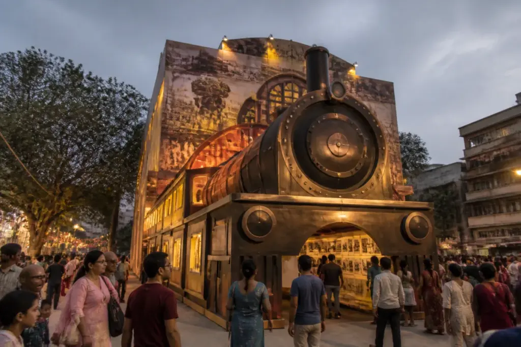 Timarpur Durga Puja exhibition on Bengali migration to Delhi