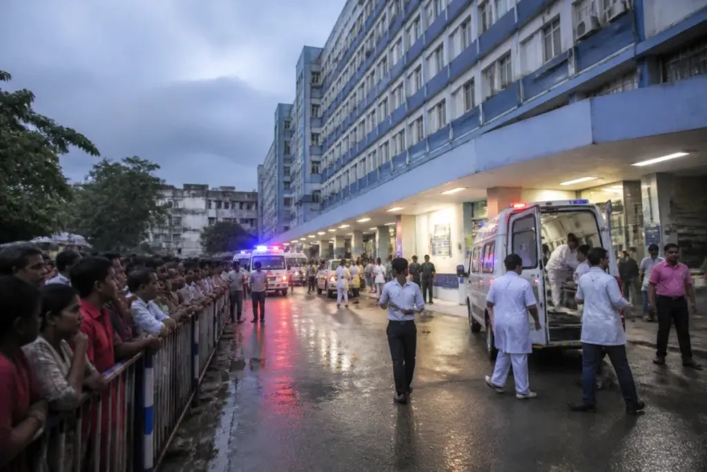 West Bengal government hospitals and emergency healthcare response after the Kolkata Chorebagan crush