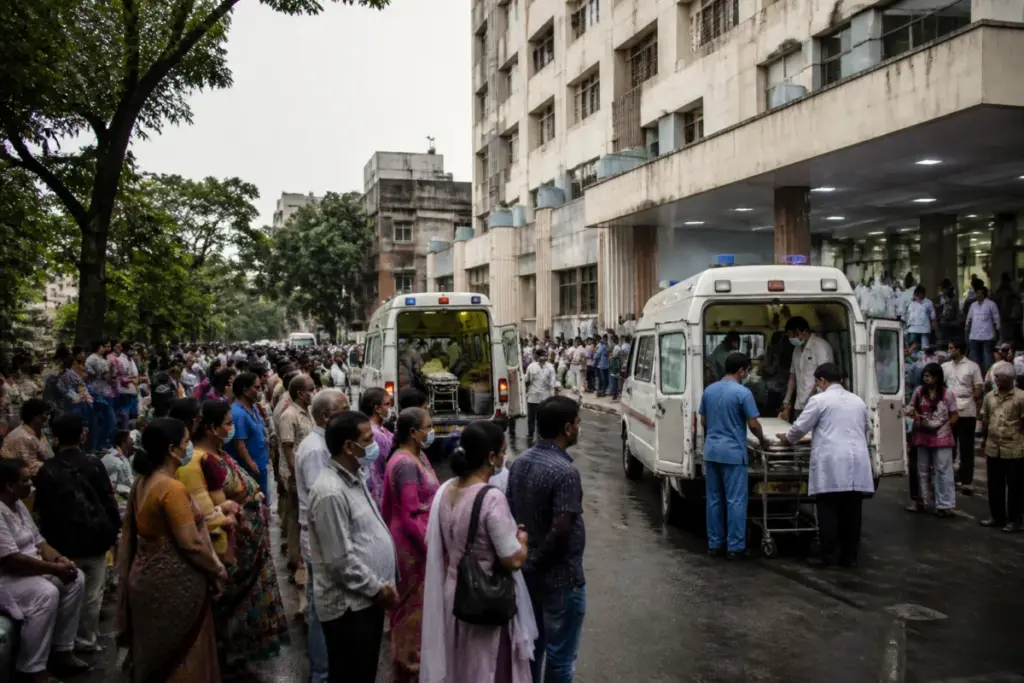 West Bengal government hospitals and emergency medical teams responding in Kolkata