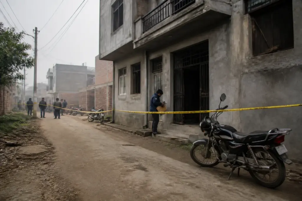 Greater Noida drug factory investigation near a residential rental property in Rabupura