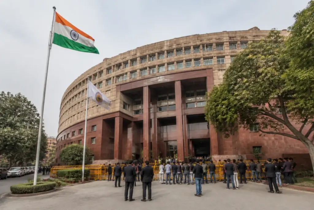 Delhi mayor election proceedings at the Municipal Corporation of Delhi headquarters