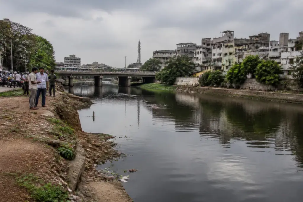 Cooum riverfront project along Chennai’s urban waterway near central Chennai