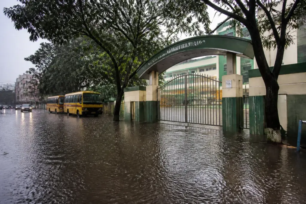Chennai school holiday announced during heavy rain in the city