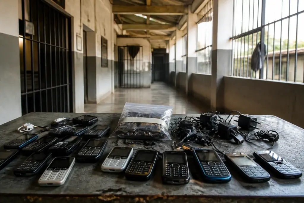 Tihar Jail mobile phones recovered from concealed spaces inside Delhi’s prison complex