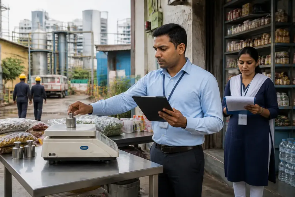 Karnataka regulatory inspections at a food business and industrial facility