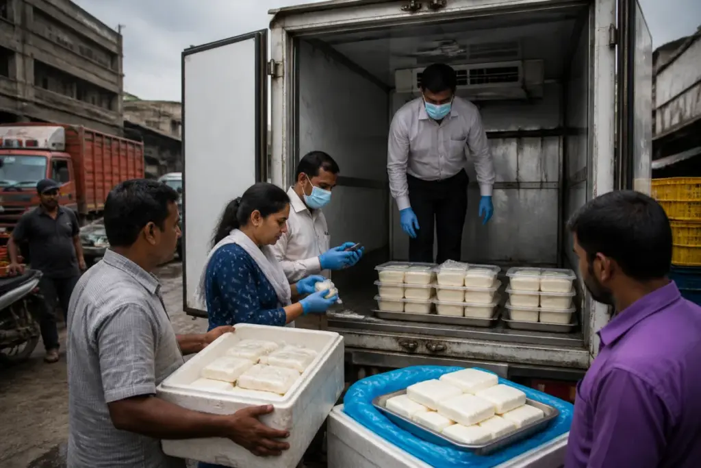 Pune FDA paneer seizure involving a vehicle carrying dairy products