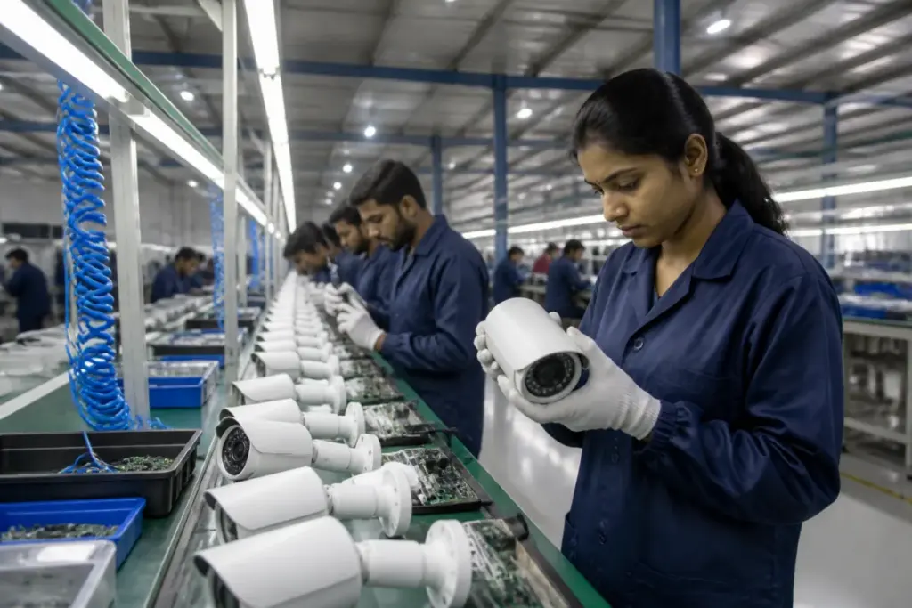 Surveillance camera manufacturing at Delta Electronics’ Krishnagiri plant in Tamil Nadu