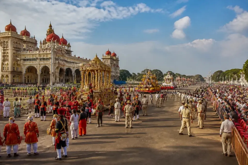 Mysuru Dasara Jamboo Savari procession preparations at Mysuru Palace