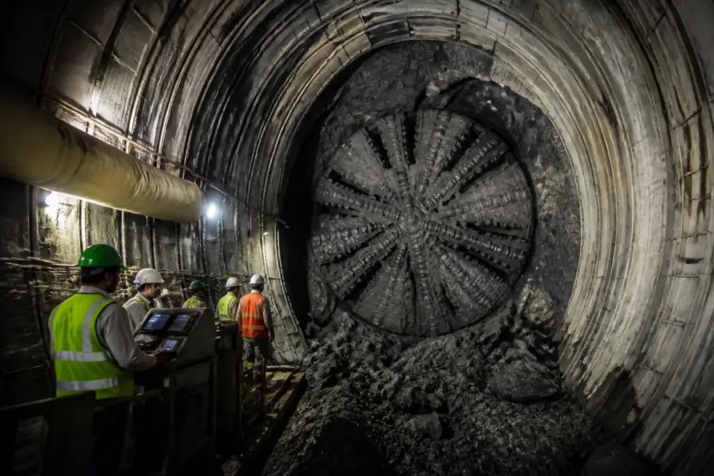 Mumbai tunnel boring machine excavating beneath Sanjay Gandhi National Park
