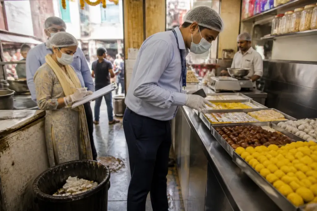 Delhi sweet shop raids reveal unhygienic storage and food handling conditions