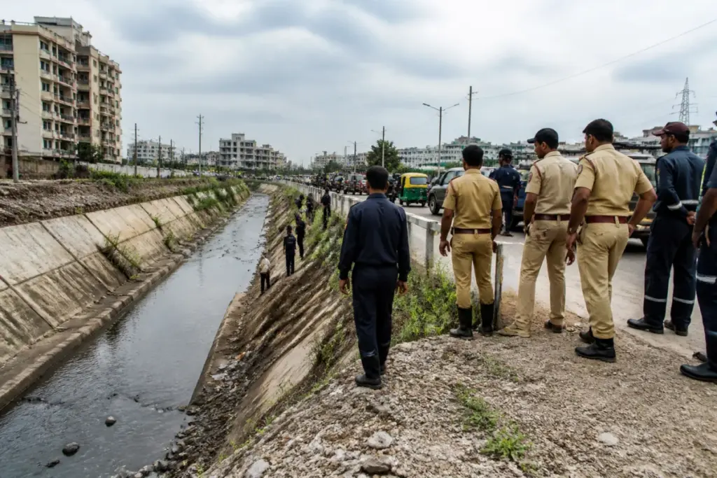 Ahmedabad open drain near Pirana linked to the search for a missing girl