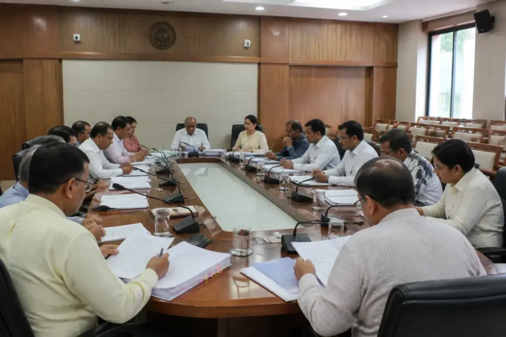 Ahmedabad municipal school board meeting and civic education administration