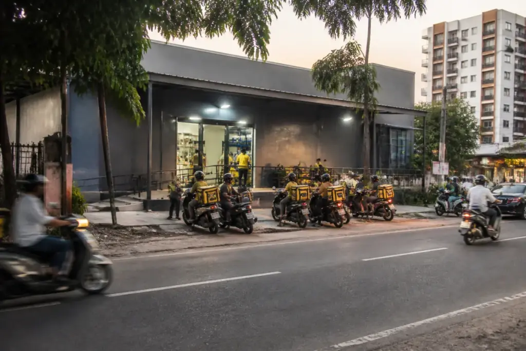 Blinkit dark stores serving neighbourhood deliveries in an Indian city