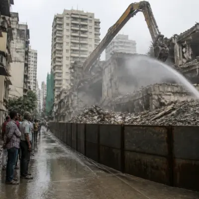 Lokhandwala demolition site in Andheri West surrounded by dust-control concerns