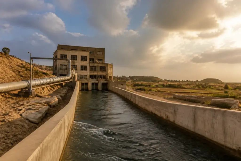 PRLIS lift irrigation infrastructure linked to the Srisailam reservoir in Telangana