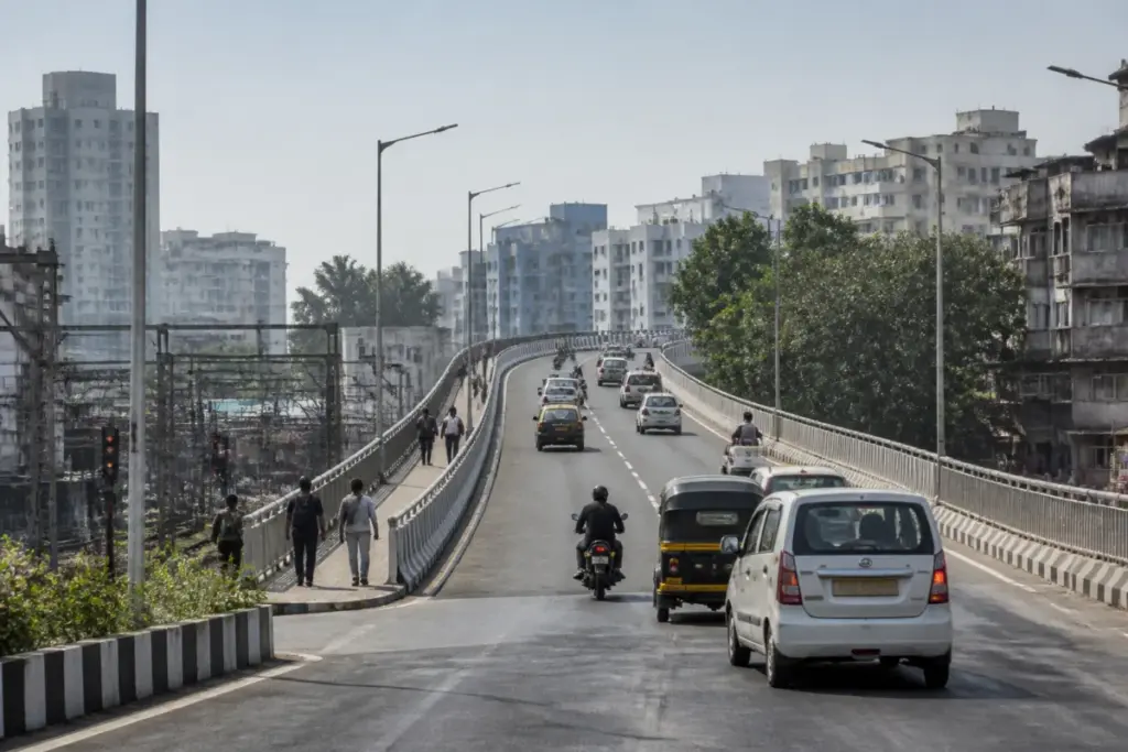 Mumbai bridges opening with the new Sion bridge carrying traffic near Sion railway station