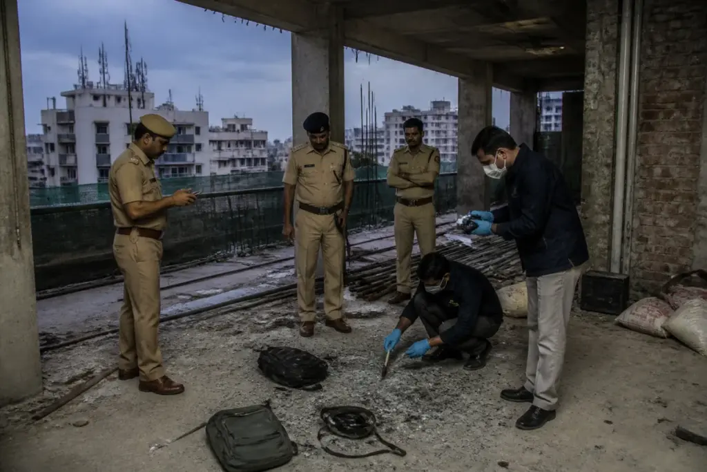 Bengaluru blast investigation at an under-construction building in Pulakeshinagar