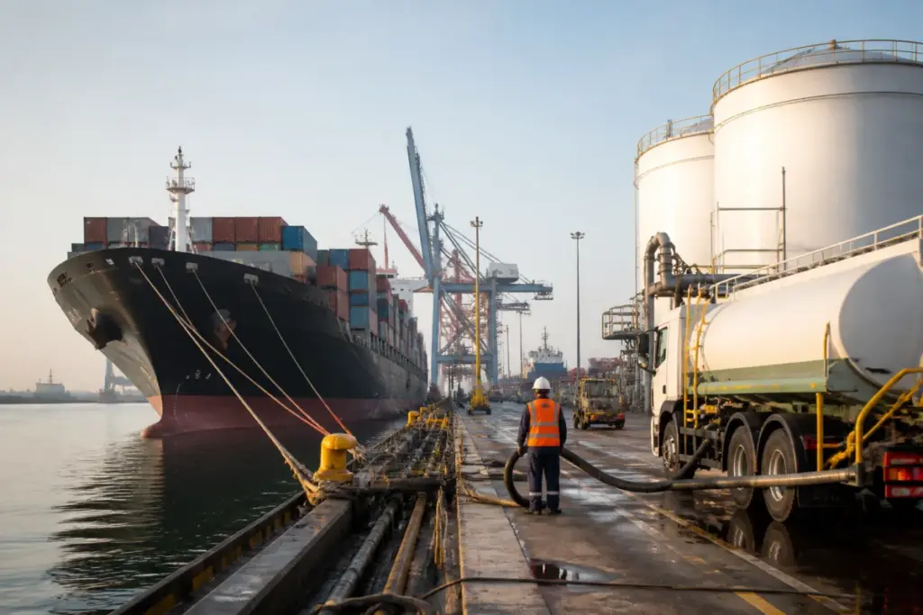 Methanol shipping infrastructure being developed at an Indian port