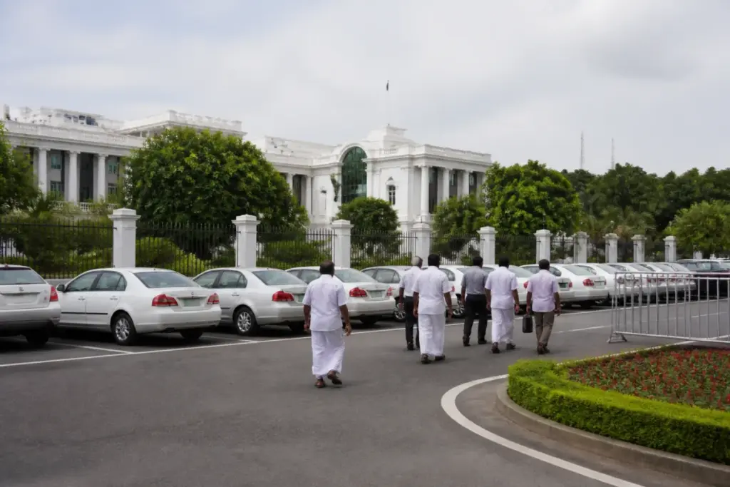Tamil Nadu MLA cars parked outside the state Assembly complex