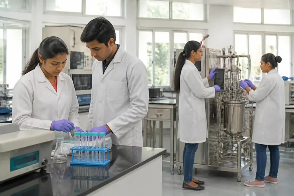 IIT Madras biotechnology finishing school laboratory training for students