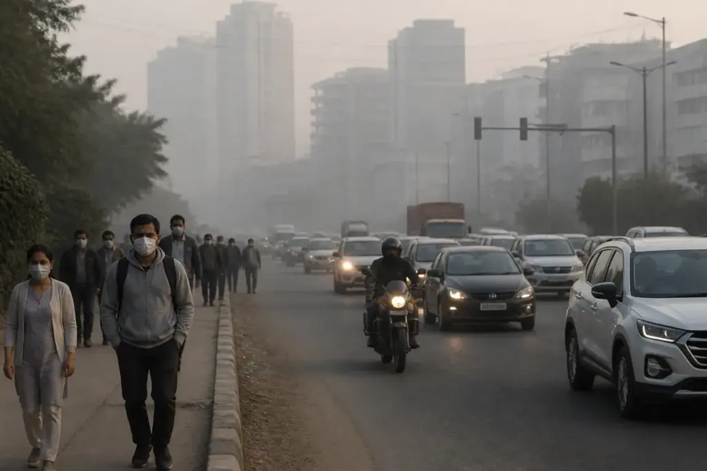 Gurugram AQI worsens as residents face hazy air after Dussehra fireworks