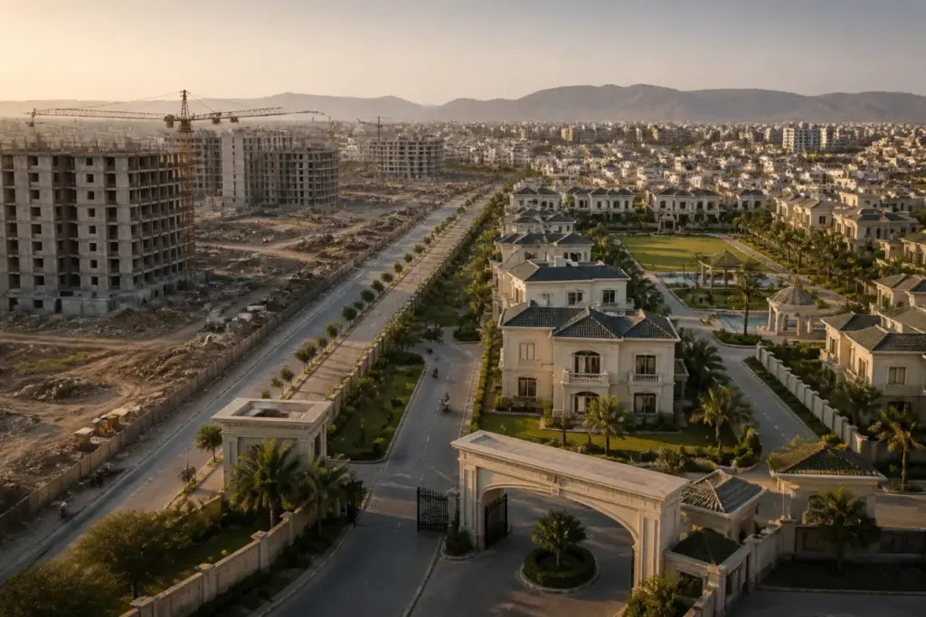 Jaipur housing market with luxury villas and mid-segment residential development