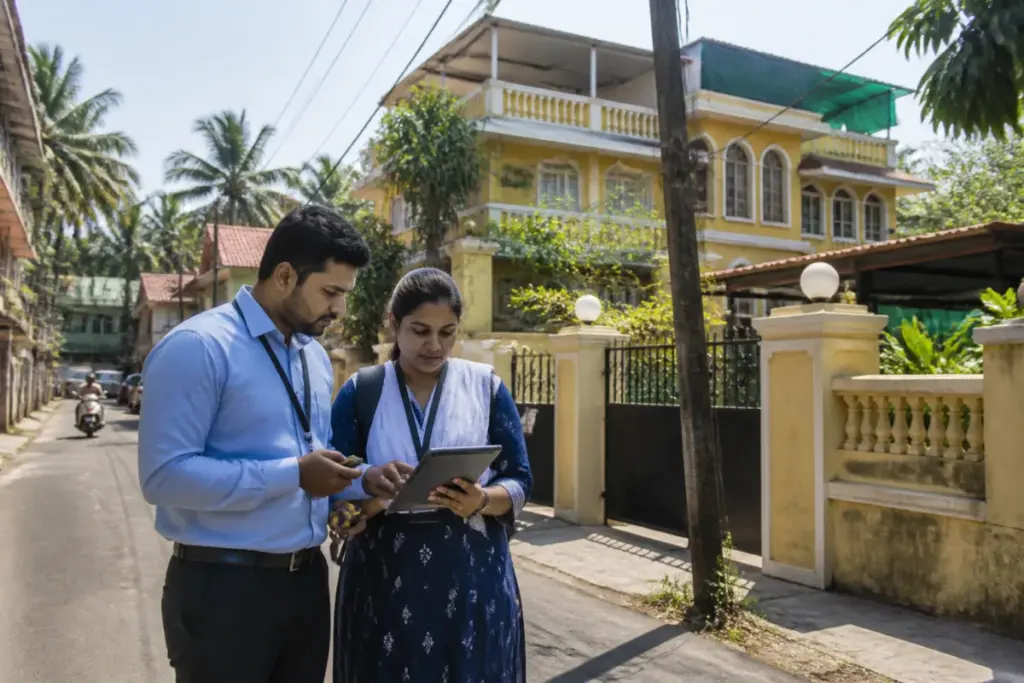 Goa property tax survey mapping urban properties for municipal revenue records