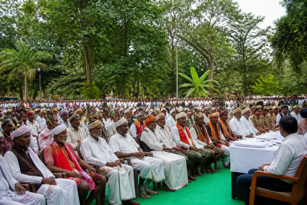 Muria Darbar representatives gathered during Bastar Dussehra in Jagdalpur