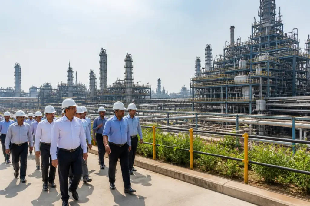 Jamnagar refinery complex visited by Marco Rubio during India-US energy discussions