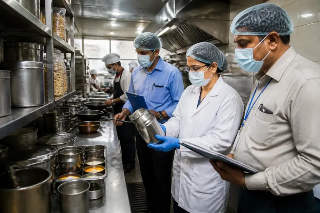 Mumbai food safety crackdown at a food establishment inspected by Maharashtra FDA officials
