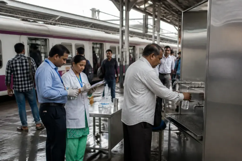 Mumbai railway station drinking-water facility monitored by Western Railway