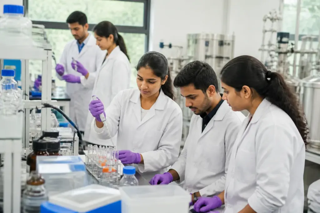 IIT Madras biotechnology finishing school laboratory training for students