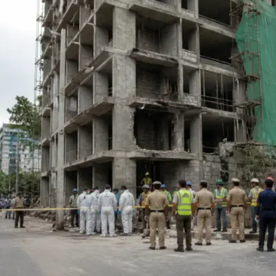 Bengaluru blast investigation at an under-construction building in Pulakeshinagar