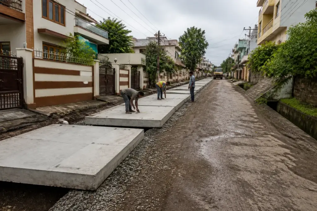 Nagpur precast road project planned with concrete blocks in Mhalgi Nagar