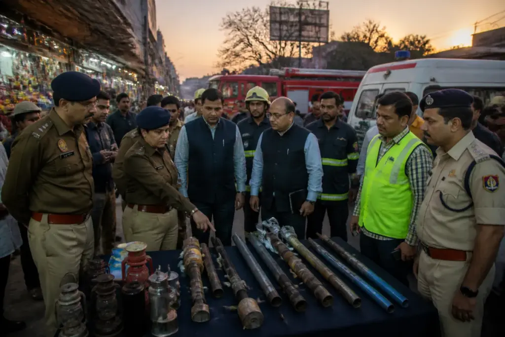 Carbide guns Madhya Pradesh crackdown with festival safety officials inspecting hazardous devices