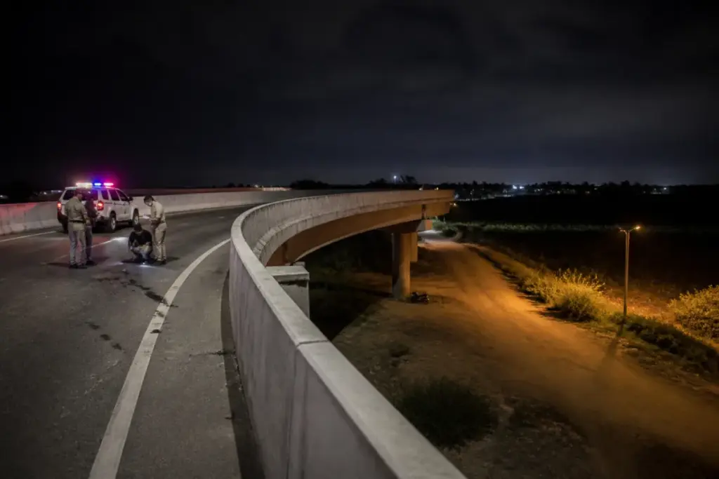 Surat rail overbridge near Kudsad village after a fatal motorcycle crash