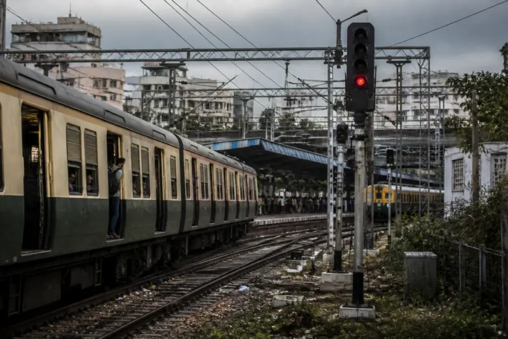 Bengaluru railway trains waiting outside a station because of platform congestion
