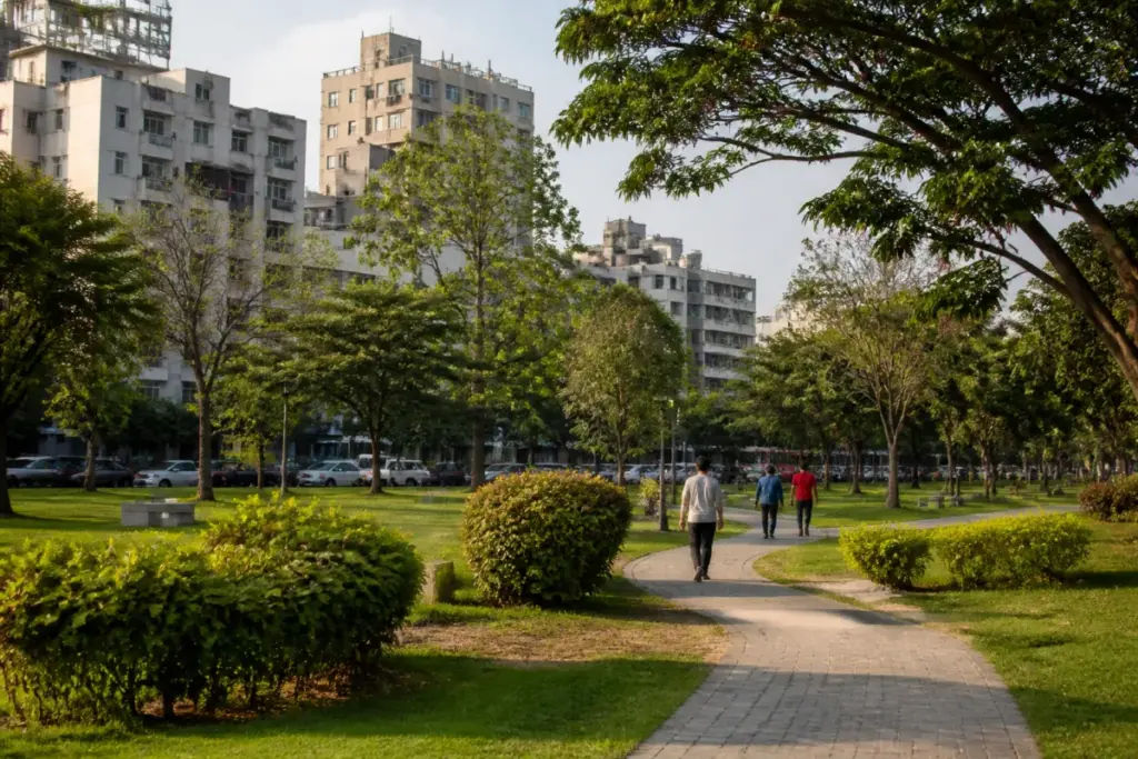 Whitefield Inner Circle Park, a public green space in Bengaluru