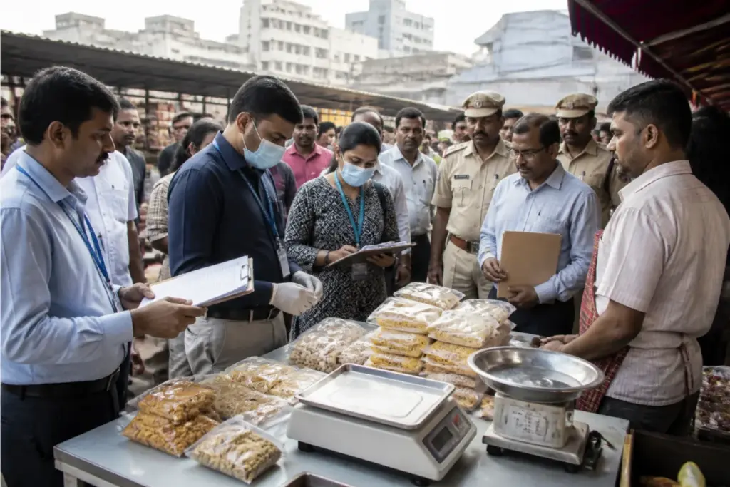 Karnataka private agencies inspections supporting government field checks in an urban market
