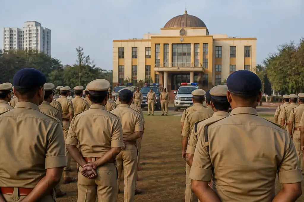 Karnataka police personnel at a Bengaluru police event