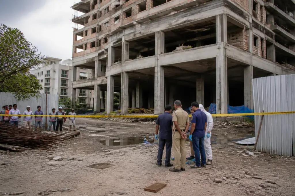 Bengaluru blast investigation at an under-construction building in Pulakeshinagar