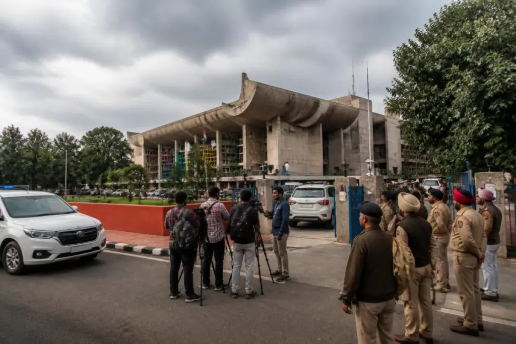 Punjab Assembly session building in Chandigarh ahead of a contentious debate