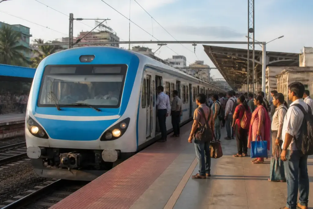 AC suburban train serving Chennai commuters on the western rail corridor
