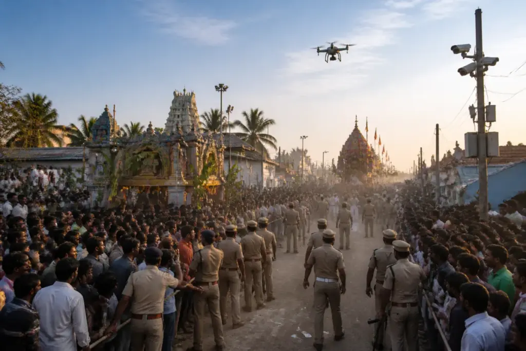 Devaragattu Banni festival procession area where a traditional stick-fighting ritual caused mass injuries