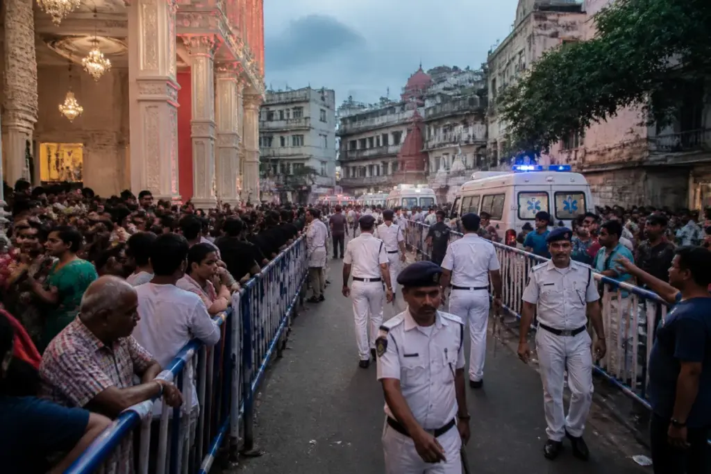 Kolkata Chorebagan stampede probe examining safety at a crowded puja pandal