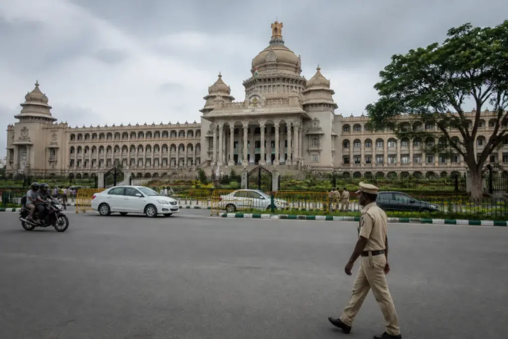 Vidhana Soudha in Bengaluru linked to an AI-generated video showing a staged blast