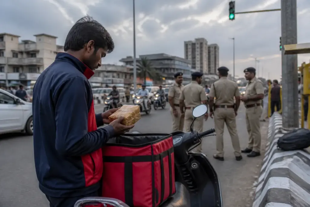 Ahmedabad Porter app drug case involving a courier parcel investigated by police