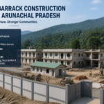 Construction site of 20 bedded police barrack with security wall at 2nd Arunachal Armed Police Battalion Aalo